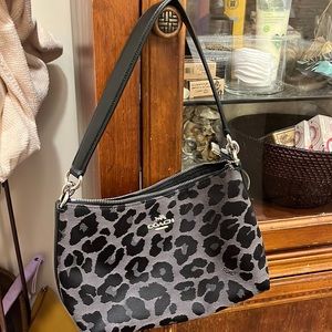 Coach purse grey leopard